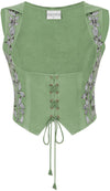 Tauriel Top Limited Edition Spring Basil Silver Embroidery